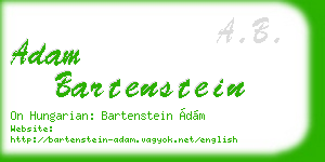 adam bartenstein business card